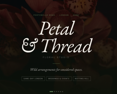 Petal & Thread floral studio swipeable magazine