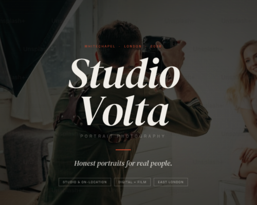 Studio Volta portrait photography swipeable magazine